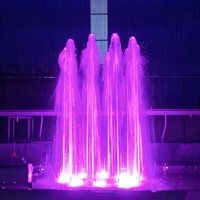 Fuente de agua musical danzante pequeña para exteriores con boquilla de chorro de agua de gran altura