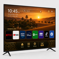 Téléviseur intelligent LED 4K UHD Android sans cadre de 85 pouces, HDR 60Hz DVB-T2/S2 avec interface utilisateur arabe pour l'Arabie Saoudite et les pays du CCG