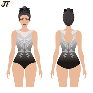 <span class=keywords><strong>Justaucorps</strong></span> de gymnastique artistique gris sans manches, décoré de strass, motif diamant, sublimé pour filles T&J - Product Image 1