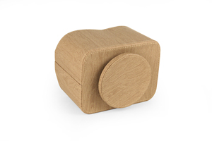 <strong>Remote</strong> Control Holder 360 Degree Spinning Wooden Veneer Leather Cover Desk <strong>Organizer</strong> for <strong>TV</strong> <strong>Remote</strong> Controllers - Product Image 6