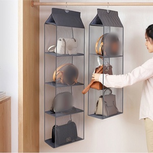 Closet Transparent Storage Bag <b>Hanging</b> Handbag Organizer Sundry Shoe Bag with Hanger Transparent Storage - Product Image 1