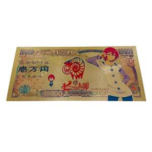 Billete Conmemorativo de 10,000 Yenes de Plástico Dorado de Anime Japonés Clásico Golden Great Sins - Product Image 6