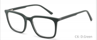 Kacamata Optik Unisex TR Plate Bingkai Persegi Dua Warna Model Terbaru untuk Kegunaan Sehari-hari