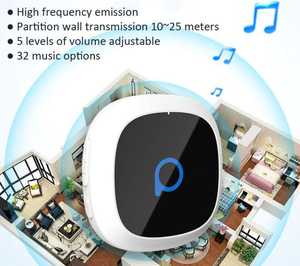 Sonnette sans fil Kerui 433 MHz, 32 sonneries, silencieuse, DingDong, étanche, sonnette sans fil - Product Image 4