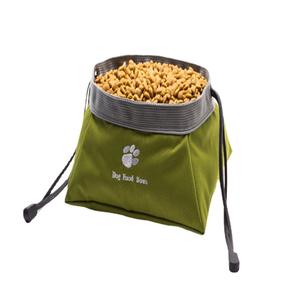 Köpek maması su kasesi Pet açık seyahat katlanır su geçirmez tuval kase taşınabilir köpekler ve kediler için - Product Image 2