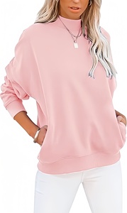 Felpe da <span class=keywords><strong>Donna</strong></span> con Collo Alto e Tasca, Stile Casual e Oversize, Personalizzabili con Logo Stampato, in Cotone - Product Image 4