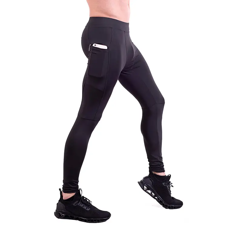Custom Logo Mens Workout Fitness Active Pants Men Gym Sports Compression Quick Dry Tights Leggings For Wholesales