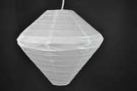 Ornements suspendus d'intérieur, forme de diamant artificiel, blanc, grand modèle, en papier de riz, design moderne, abat-jour