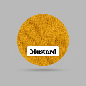 Mustard Polyester Rib Knit Valentino Fabric Stretch Textured Material For Fashion Apparel Garments Dresses <b>Tops</b> And Clothing - Product Image 1
