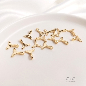 Ciondoli per Collane all'Ingrosso con Ritenzione del Colore, Coda di Balena e Sirena Placcate in Oro 14K, Accessori Fai-da-Te per Bracciali e Orecchini - Product Image 4