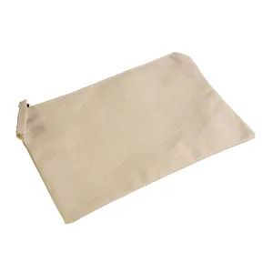 Beauty case in cotone con cerniera, merchandising personalizzato - Product Image 1