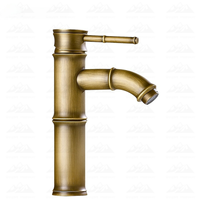 Wayon Cuivre Robinet De Salle De Bains En Laiton Bassin Robinets De Luxe Grand Bambou Eau Chaude Froide Avec Deux Tuyaux Cuisine Jardin Extérieur
