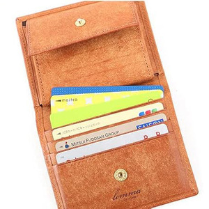 Japanese Style Coin Purse 5 Inch Genuine Leather Bi Fold With <b>Lock</b> Closure For Everyday Use - Product Image 5