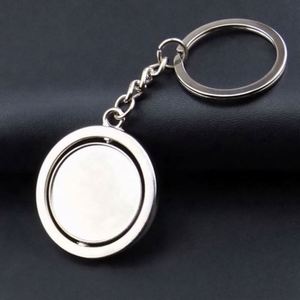 Double-sided Blank Logo 360 Rotating <b>Keychain</b> Custom Personalize Stainless Steel Rotating Laser Engraving Sublimation Key Chain - Product Image 3