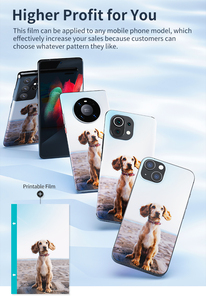 Films en Pvc personnalisés, pour le bricolage, peau vierge, imprimable, blanc, pour dos Mobile, autocollant, feuille de Machine à découper - Product Image 4