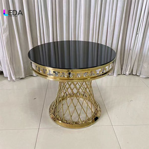 SMOOTH Factory Slim Waist Metal Frame Bridal <b>Table</b> Oval Mirror <b>Table</b> <b>Top</b> <b>Wedding</b> <b>Decoration</b> Hotel and Dining Furniture - Product Image 1
