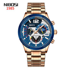 NIBOSI 2397 Nouveauté Horloge Haut de Gamme <span class=keywords><strong>Pas</strong></span> <span class=keywords><strong>Cher</strong></span> Prêt Stock Étanche Dernières Montres à Quartz pour Hommes avec Bande en Acier Inoxydable - Product Image 2