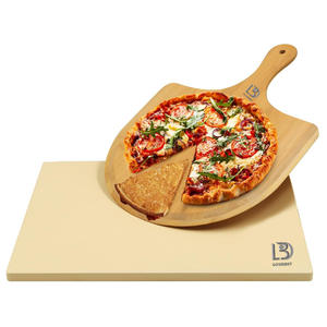 Ensemble de Plaques à Pizza en Cordiérite Luxe Léger avec Pelle en Bois et Coupe-Pizza Long - Product Image 3