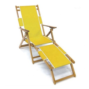 Sillón de playa <span class=keywords><strong>plegable</strong></span> de madera cómodo para exteriores <span class=keywords><strong>con</strong></span> reposapiés haya Pino Oxford playa para piscina Hotel <span class=keywords><strong>tumbona</strong></span> - Product Image 4