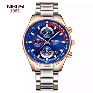 Hot Selling NIBOSI Watch for Men's Waterproof Watches Fashion Luminous Hands Calend Simple Design Trend Men's Wrist Watch 2375