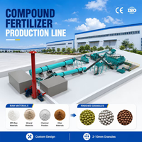 Usine de traitement d'engrais composé NPK complète |   Machine automatique de mélange et de granulation d'engrais