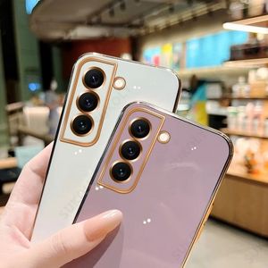 Funda chapada para Samsung Galaxy S22 S23 Ultra S21 S20 FE Plus A14 A72 A71 A54 A51 A52 <span class=keywords><strong>A53</strong></span> <span class=keywords><strong>5G</strong></span>, funda de silicona suave de lujo - Product Image 4