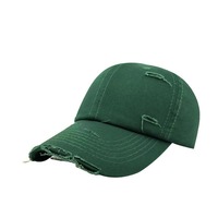 Gorras de Béisbol Desgastadas al por Mayor con Logotipo Personalizado, 100% Algodón, Estilo Dad Hat, para Música Rock, Punk, Skateboard, Grunge, con Agujeros
