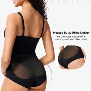 Bán buôn liền mạch cao eo BBL Shapewear Jumpsuit phẳng Tummy cơ thể phù hợp với Shaper hip Pads Enhancer Shapewear cho phụ nữ - Product Image 4