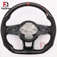 Volant en fibre de carbone forgé personnalisé pour Volkswagen Golf MK Polo Scirocco R Passat CC R-Line Jetta Tiguan DSG