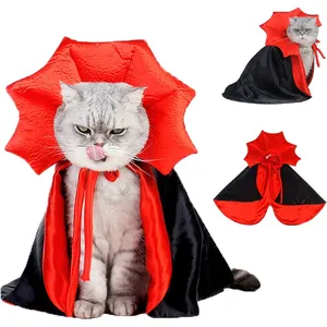 Dog Cat Vampire Cloak Costume Pet Halloween Cape For Small Medium Dogs Cats Puppy