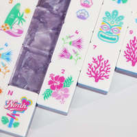 Ensemble de Mahjong Américain Moderne de Luxe en Acrylique Pailleté Violet Clair - 160 Pièces, Portable, pour le Divertissement, Comprend un Tapis de Mahjong Gratuit