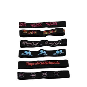 Free Sample Custom Name Brand Logo Luxury Elastic Women Designer Head Band For Wigs