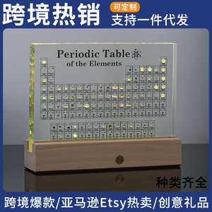 Adorno de la Tabla Periódica de Acrílico, Cristal Transparente, Exhibición de Elementos Químicos, Decoración de Escritorio, Regalo Escolar - Product Image 5