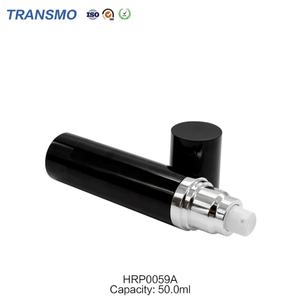 Bouteilles de lotion en plastique transparentes de 50 ml en gros, flacons pulvérisateurs noirs vides de 50 ml avec pompe, marque privée - Product Image 5