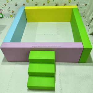 Ensemble de jeux souples pastel pour la location de blocs d'<span class=keywords><strong>escalade</strong></span> de fête ensemble d'équipement de jeu rose blanc mini ensemble de fleurs d'aire de jeux personnalisée - Product Image 4