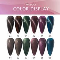 LOGO Vente flash 6 couleurs/ensemble Boîte à ongles UV LED Ensemble de vernis gel pour manucure Gel UV semi-permanent Kit de vernis à ongles OEM Étiquette privée