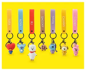 Cute Anime Kpop bt21 BT21 Bangtan Boys Key Chain set