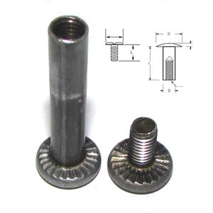 Venta al por mayor A2 A4 Acero inoxidable cabeza avellanada plana perno sexual poste de encuadernación remache barril macho y hembra tornillo Chicago - Product Image 3