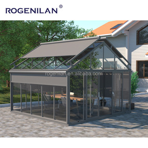Vente en gros d'usine de véranda de style moderne en aluminium pour maison en verre avec toit en aluminium imperméable - Product Image 3