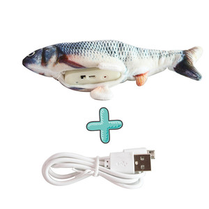 ของเล่นปลาเต้นไฟฟ้าแบบจำลองขนนุ่ม ชาร์จผ่าน <span class=keywords><strong>USB</strong></span> สำหรับแมว - Product Image 6