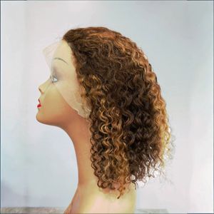 Perruques Lace Front 13x4 en Cheveux Humains 100% Naturels, Ondulées, Couleur Mixte 4/27, avec Mèches, Cheveux Humains Brésiliens, Vente en Gros, Fournisseur RUBE - Product Image 3