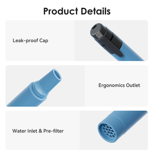 3 uds Mini filtro de agua para exteriores sistema de filtración de agua portátil de emergencia para acampar senderismo viajes - Product Image 5