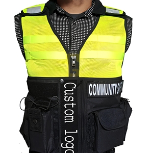 Gilet de sécurité réfléchissant haute visibilité avec fermeture éclair avant, poche multifonctionnelle, uniforme de garde de sécurité, gilet de sécurité pour les paramédicaux et la communauté - Product Image 2