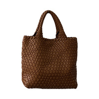 Sac fourre-tout pliable tissé à la main au design polyvalent et original, grande capacité, pour usage quotidien féminin