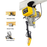Offre Spéciale 220 V 220 Volts Industriel 500Kg 1000Kg 500 1000Kg 5Ton 1 2 3 5 7.5 10 Tonnes Grue De Levage Palan À Chaîne Électrique Avec Chaîne