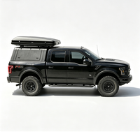 Coque de camping-car en aluminium pour camion, lit rigide rétractable avec boîte de rangement sur le toit, compatible avec Ford F-150 FX4 Crew Cab
