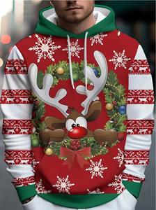 Vente en gros de sweat-shirt à capuche de Noël en coton de haute qualité avec logo personnalisé impression numérique Père Noël pour la mode tendance unisexe - Product Image 5