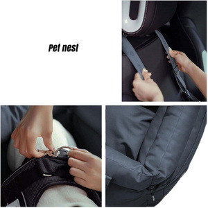 All'ingrosso Custom Deluxe in ecopelle impermeabile per animali domestici trasportino da viaggio per cani seggiolino per auto letto con cuscino morbido e corda di sicurezza - Product Image 3
