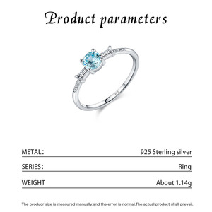 S925 Silver Classic Topaz Ring With Baguette Diamonds Pave Setting Prong Mount Women's Engagement Gemstone Jewelry - Product Image 2