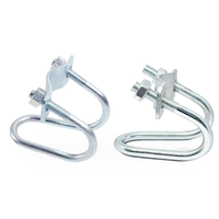 Clip en U pour serre industrielle, connecteur double en U pour fixation de structure, pince de raccordement transversale pour tuyaux, acier galvanisé